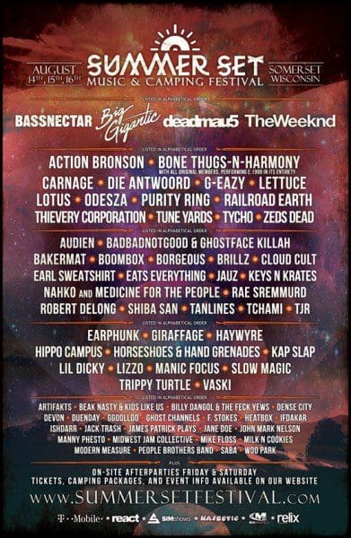 Summer Set 2015 Lineup