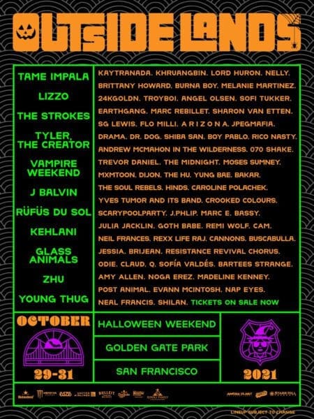 Outside Lands Announces Move to Halloween Weekend 2021