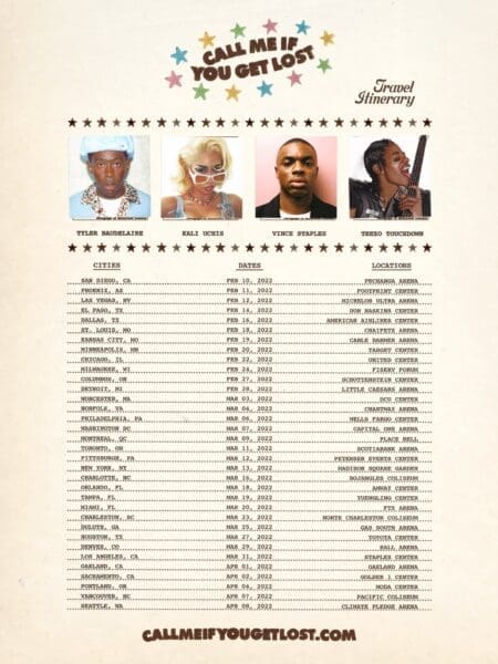 Tyler the Creator Announces 2022 ‘CMIYGL’ Tour